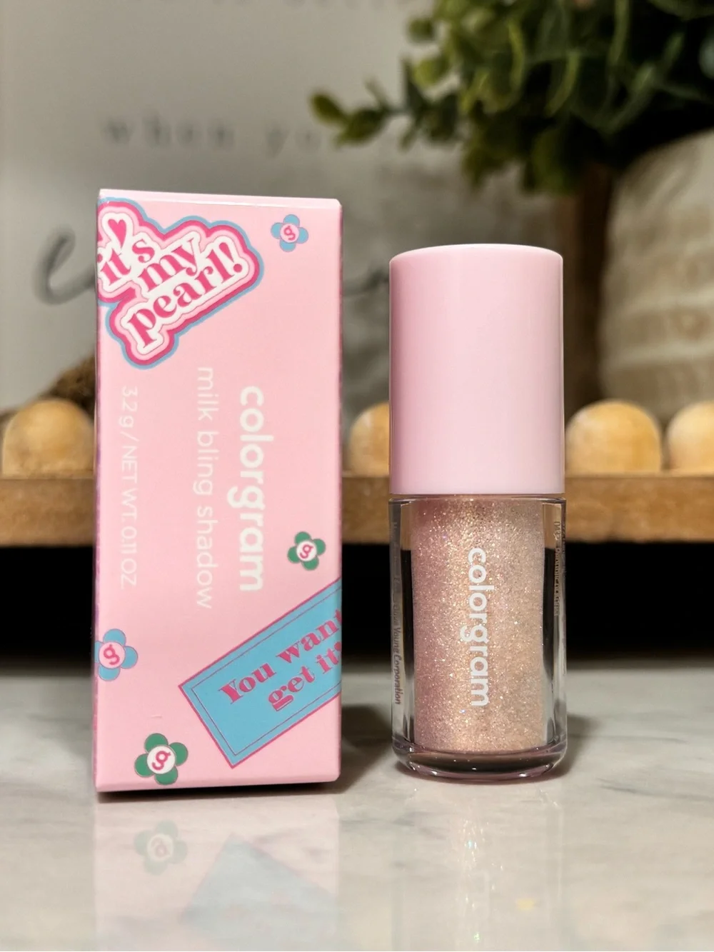 Colorgram Milk Bling Shadow in Shimmery Pink Pearl